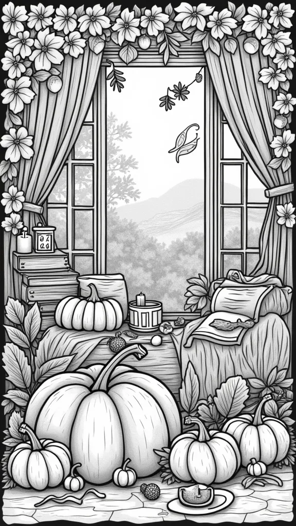 printable fall adult coloring pages